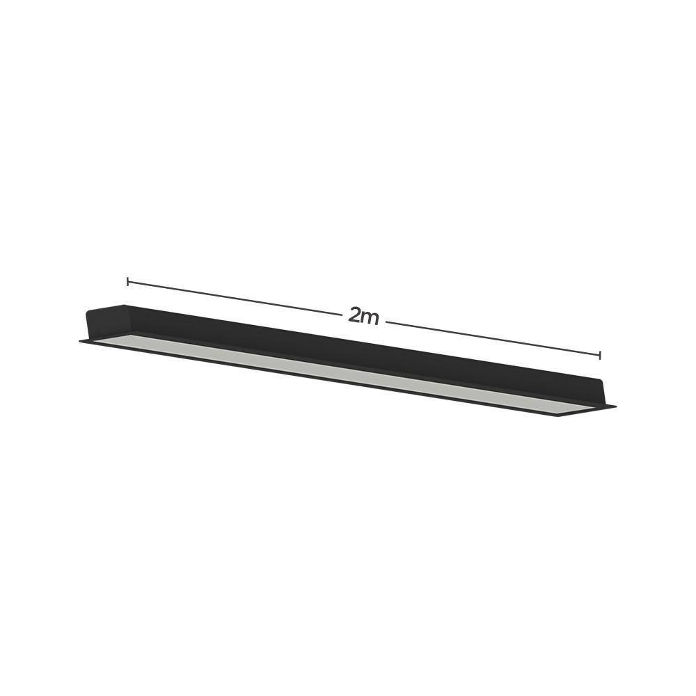 Perfil De Led De Embutir Save Energy Lls Flex Ii 2 Metros Led 5700k Preto - 2