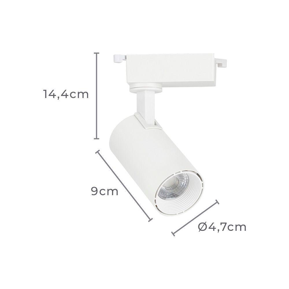 Spot Direcionável Para Trilho Eletrificado Nordecor Nize 7w Bivolt Branco 3000k Luz Amarela 6474 - 2