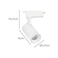 Spot Direcionável Para Trilho Eletrificado Nordecor Nize 7w Bivolt Branco 3000k Luz Amarela 6474 - 2