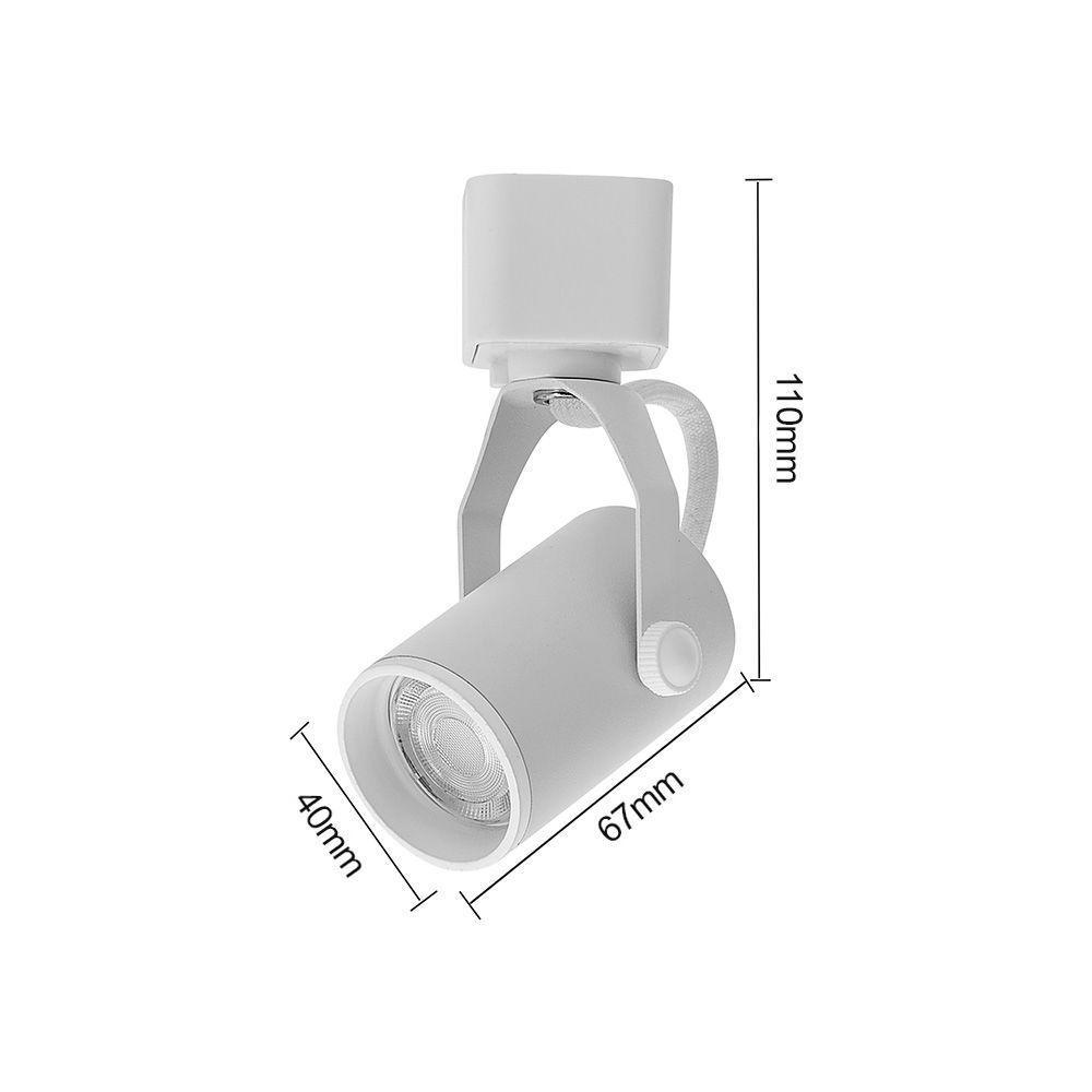 Spot Direcionável Para Trilho Eletrificado Nordecor Lille Mr11 Gu10 Bivolt Branco 6413 - 2