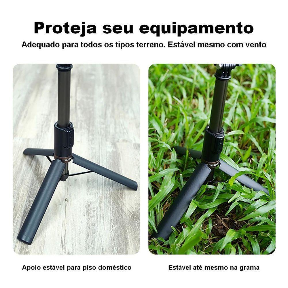 Bastão Tripé 1,3m + Controle De Gopro 12/11/10/9/8/max - Telesin - 5