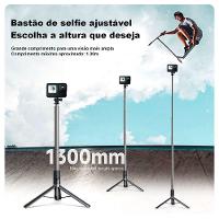 Bastão Tripé 1,3m + Controle De Gopro 12/11/10/9/8/max - Telesin - 6