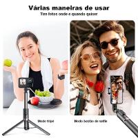 Bastão Tripé 1,3m + Controle De Gopro 12/11/10/9/8/max - Telesin - 7