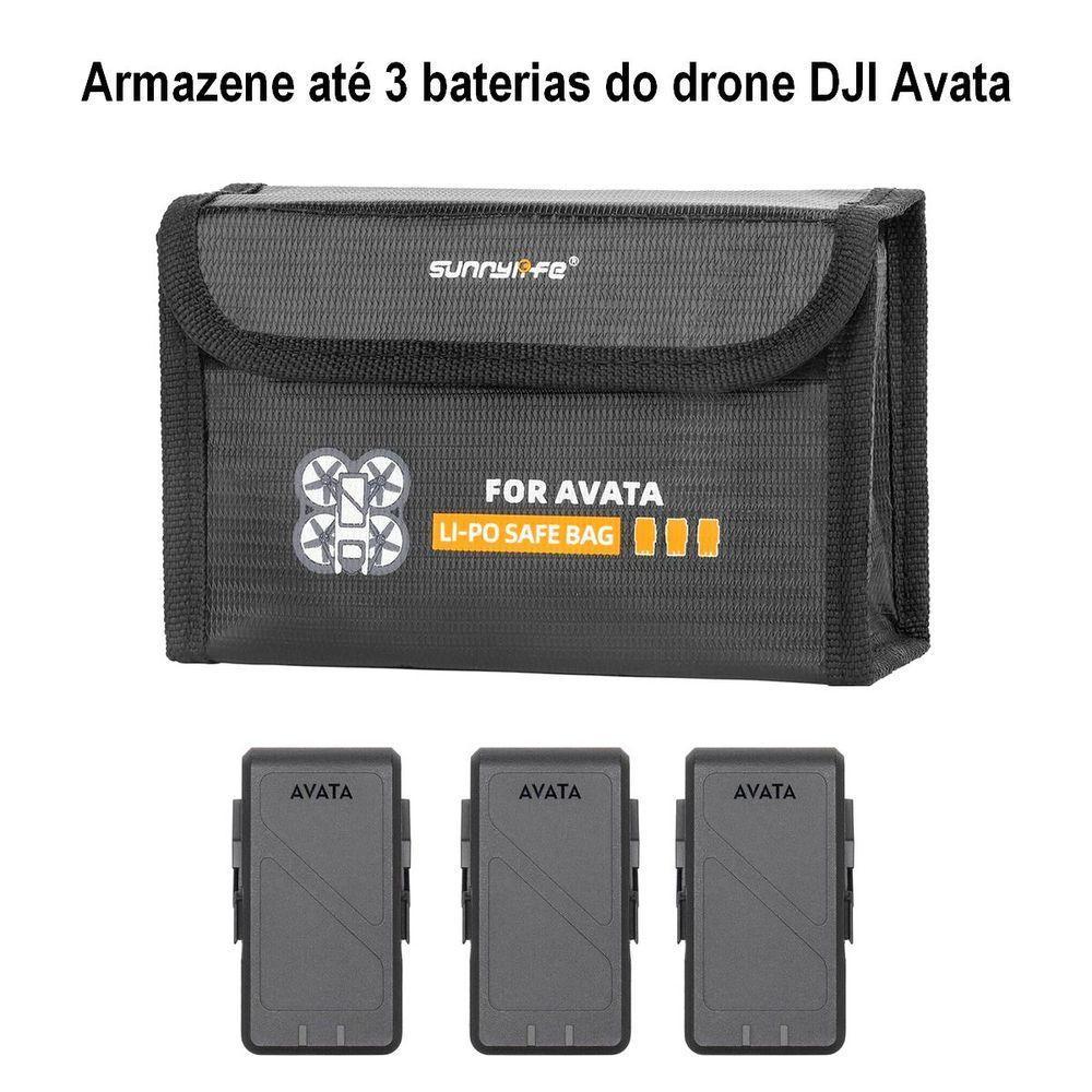 Bolsa Li-po Safe Antichamas Para 3 Baterias De Drone Dji Avata - 2