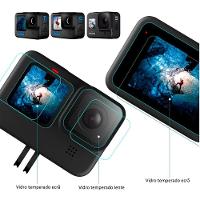 Películas Vidro Lcd Frontal/traseiro E Lente Gopro 9/10/11/12/13