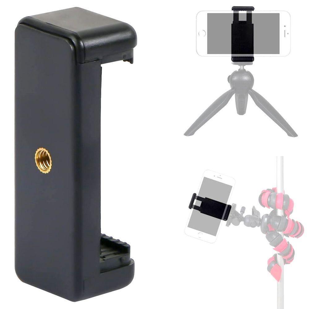 Suporte Celular E Smartphone 55mm à 85mm Com 2 Entradas De 1/4\" - 1