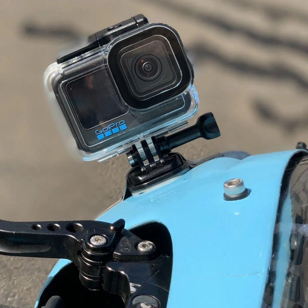 Kit Suportes Base Plano E Curvo Com Adesivos Gopro Sjcam - 5