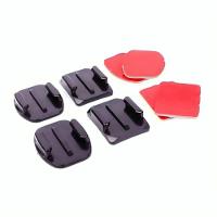 Kit Suportes Base Plano E Curvo Com Adesivos Gopro Sjcam