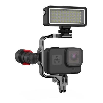 Suporte Alumínio Com Entrada De Mic E Flash Para Câmeras De Ação