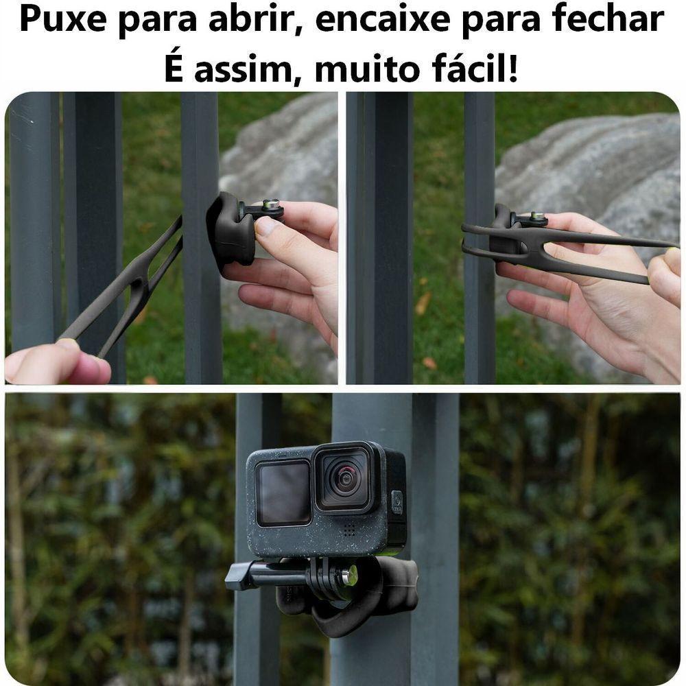 Suporte Tubular Silicone Para Câmera Gopro E Similares - Telesin - 4