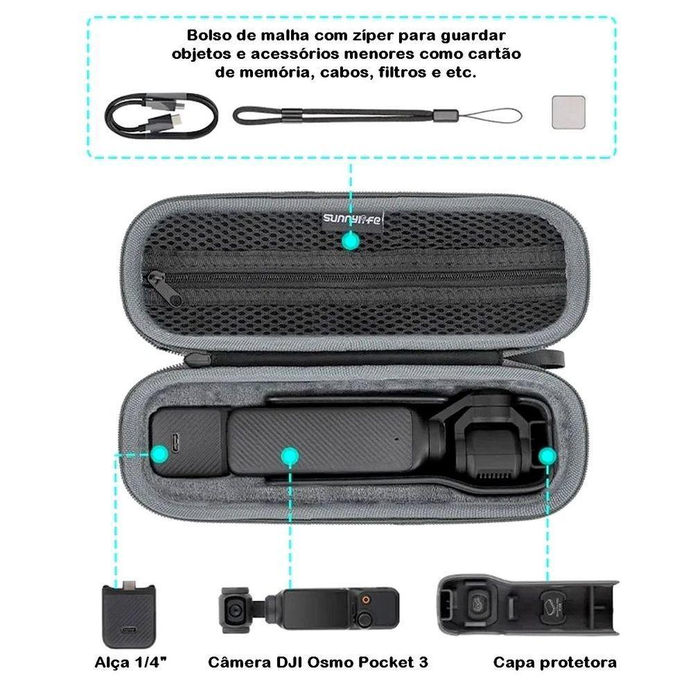 Mini Bolsa Case De Mão Para Câmera Dji Osmo Pocket 3 - 4
