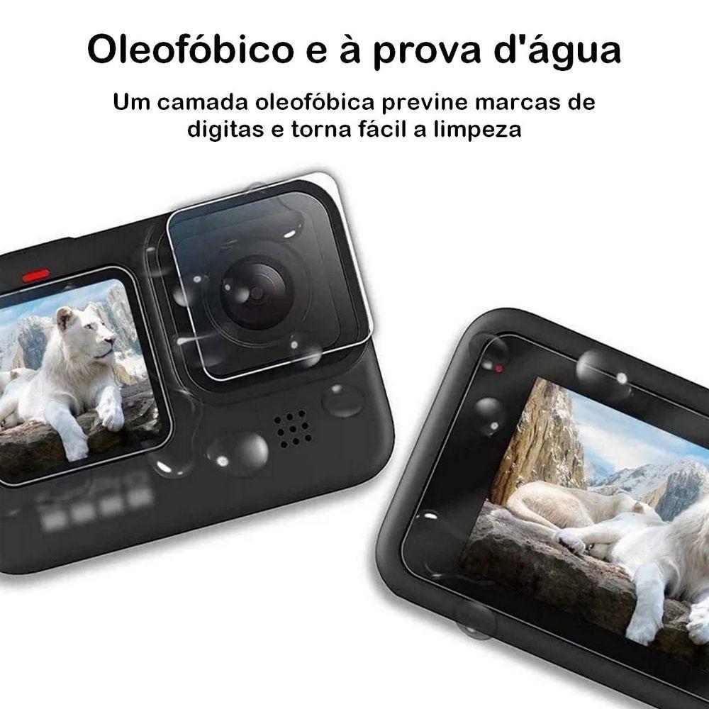 Películas Vidro Lente E Lcd Frontal/traseiro Para Gopro 13 Black - 2