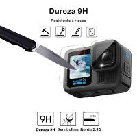 Películas Vidro Lente E Lcd Frontal/traseiro Para Gopro 13 Black
