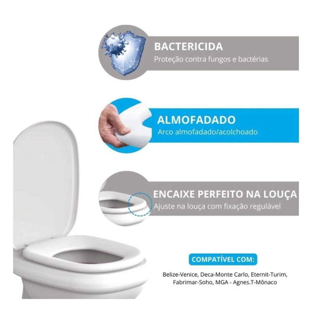 Assento Almofadado Monte Carlo - Astra Cinza - 8