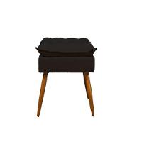 Kit 02 Poltronas Decorativas + 01 Puff Para Apoio Dos Pés Cor:preto Preto - 2