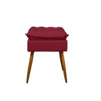 Kit 02 Poltronas Decorativas + 01 Puff Para Apoio Dos Pés Cor:marsala Marsala - 2