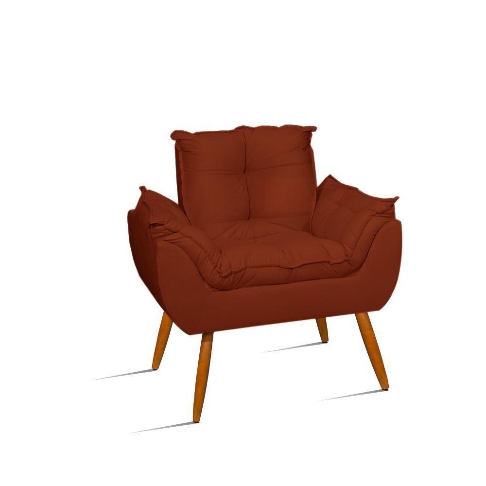 Kit Amamentação 2 Poltronas + 1 Puff Pés Palito - Balaqui Cor:terracota Terracota - 7