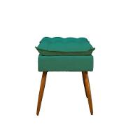 Kit Luxo 02 Poltronas Amamentação Suede + 1 Puff Pés Palito Cor:azul Turquesa Azul Turquesa - 2