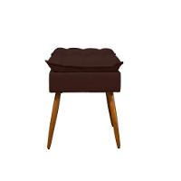 Kit Luxo 02 Poltronas Amamentação Suede + 1 Puff Pés Palito Cor:marrom Marrom - 2