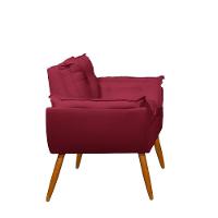 Kit Luxo 02 Poltronas Amamentação Suede + 1 Puff Pés Palito Cor:marsala Marsala