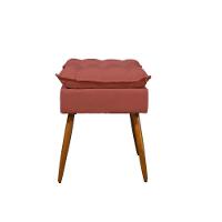 Kit Luxo 02 Poltronas Amamentação Suede + 1 Puff Pés Palito Cor:rosa Rosa - 2