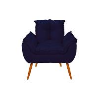 Kit Amamentação 2 Poltronas + 1 Puff Pés Palito - Balaqui Cor:azul Marinho Azul Marinho - 6