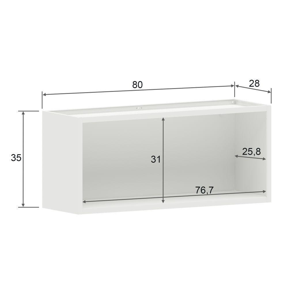 Armário Aéreo De Aço Com 2 Portas Areia Origens Bertolini Areia/branco - 3