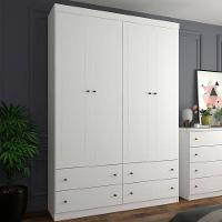 Guarda Roupa Henn Americano 4 Portas 4 Gavetas Branco - 1