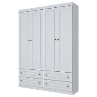 Guarda Roupa Henn Americano 4 Portas 4 Gavetas Branco - 2