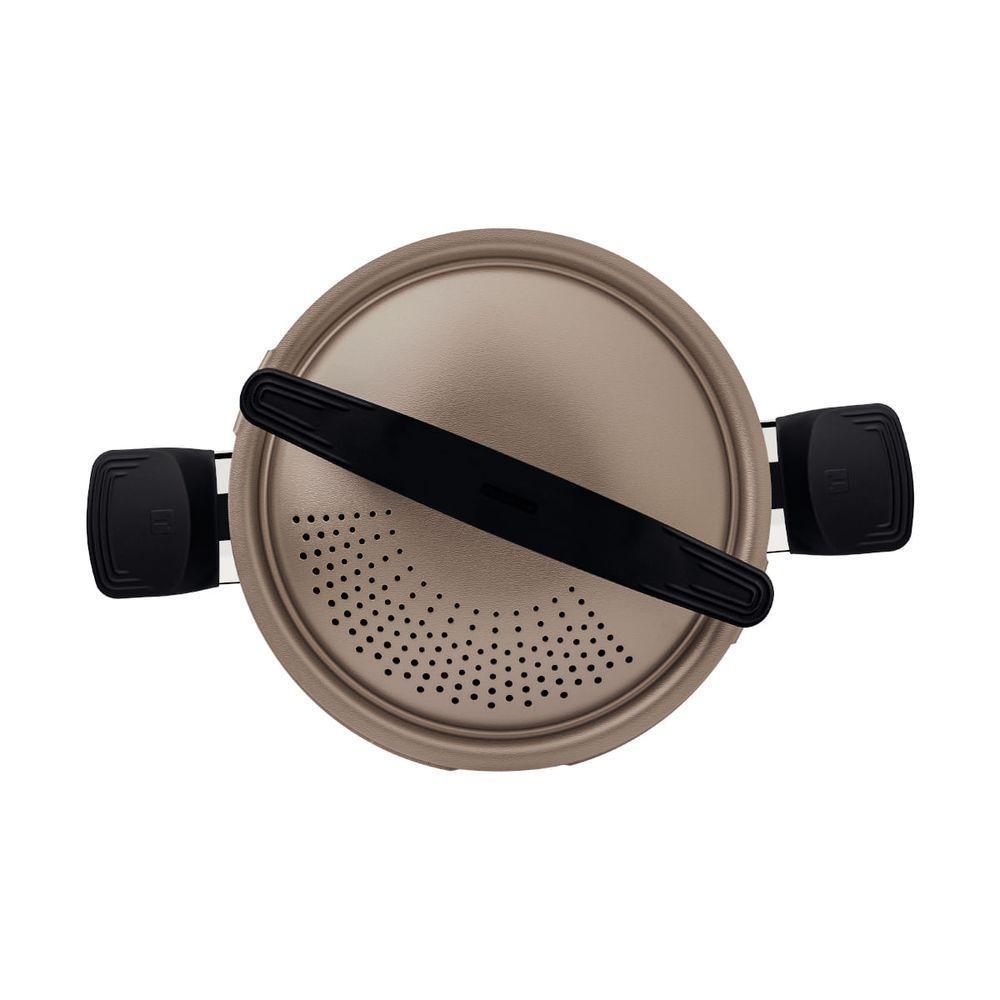 Espagueteira Tramontina Milazzo 5,7 Litros 22 Cm Em Alumínio Starflon Max Amêndoa - 5