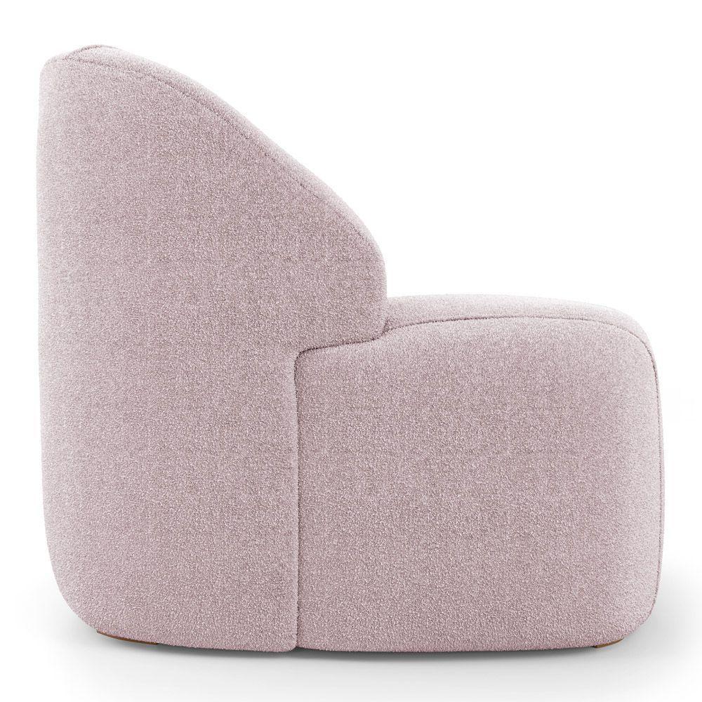 Kit 02 Poltronas Decorativas Kaya Orgânica Bouclê Rosê - Desk Design - 4