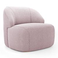 Kit 02 Poltronas Decorativas Kaya Orgânica Bouclê Rosê - Desk Design - 2