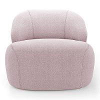 Kit 02 Poltronas Decorativas Kaya Orgânica Bouclê Rosê - Desk Design - 3