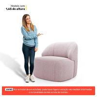 Kit 02 Poltronas Decorativas Kaya Orgânica Bouclê Rosê - Desk Design - 9