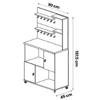 Balcão Cozinha Cantinho Do Aconchego Cinamomo/off White Cinamomo/off White - 3