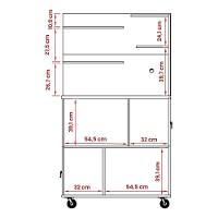Balcão Cozinha Cantinho Do Aconchego Cinamomo/off White Cinamomo/off White