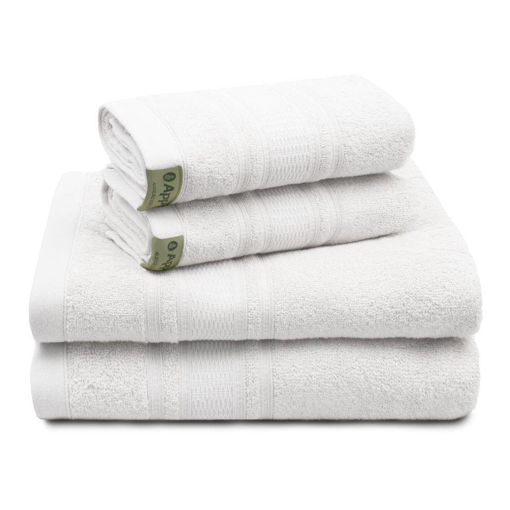 Jogo De Toalha Algodão Egípcio Banhão Memphis 4 Peças Appel Branca - 2