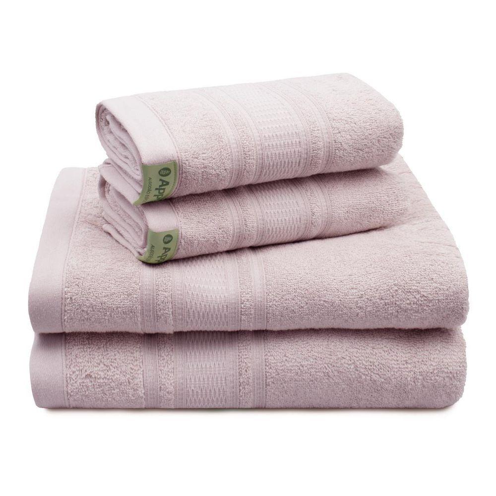 Jogo De Toalha Algodão Egípcio Banhão Memphis 4 Peças Appel Rosa Nilo - 2