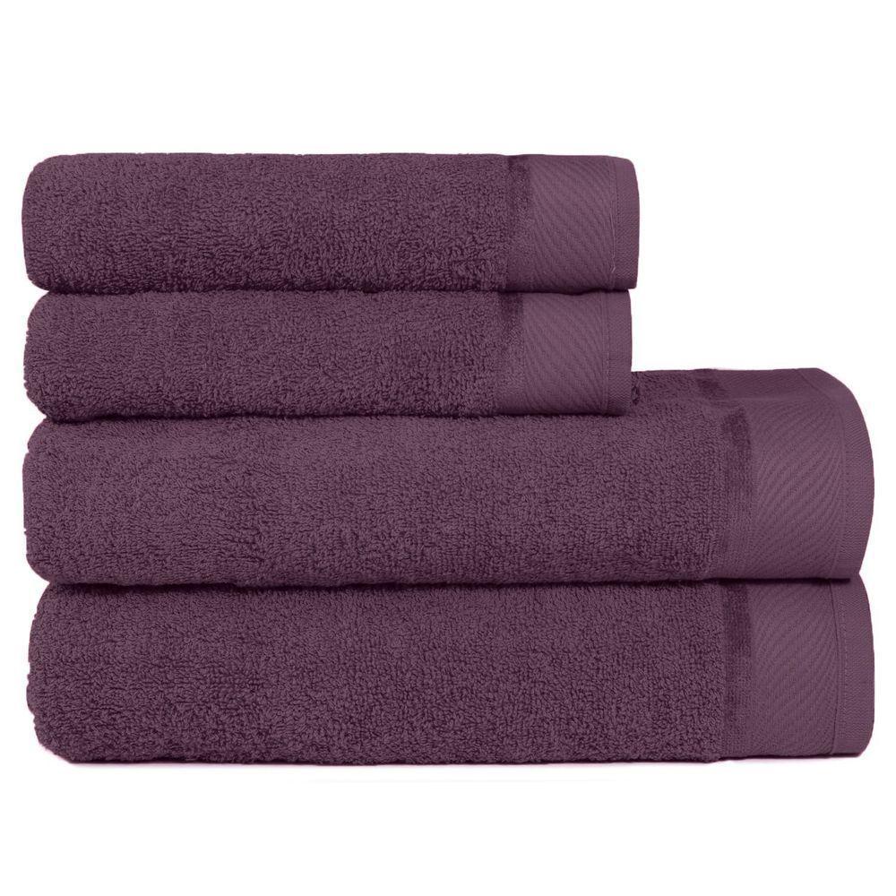 Jogo De Toalha Banhão 4 Peças Eleganz Lmpeter Purpura - 1