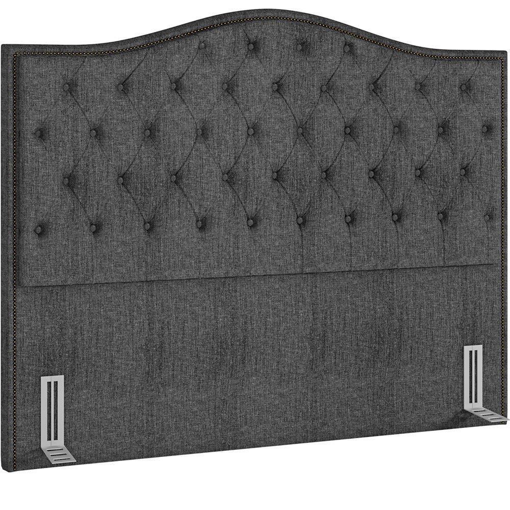 Cabeceira Cama Box Casal 140 Cm P05 Grécia Linho Cinza Escuro - Lyam Decor - 1