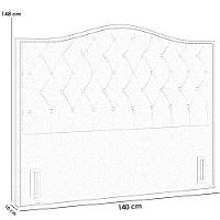 Cabeceira Cama Box Casal 140 Cm P05 Grécia Linho Cinza Escuro - Lyam Decor - 3
