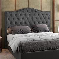 Cabeceira Cama Box Casal 140 Cm P05 Grécia Linho Cinza Escuro - Lyam Decor - 6