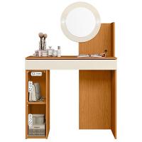 Penteadeira Camarim Aurea Com 1 Gaveta 1 Porta Espelho E Led Cinamomo/off White - 2