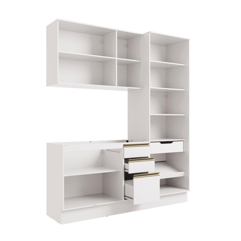 Cozinha Compacta Celeste Kappesberg 100% Mdf Branco 192cm - 3