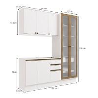 Cozinha Compacta Celeste Kappesberg 100% Mdf Branco 192cm - 4
