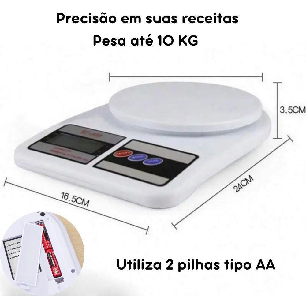 Balança Digital De Precisão Para Cozinha 10 Kg Medida Certa - 6