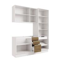 Cozinha Compacta Celeste Kappesberg 100% Mdf Branco/nogueira 192cm - 2