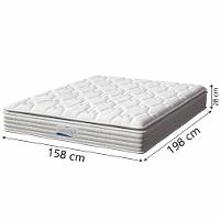 Cama Box Baú Casal Queen Colchão Molas Ensacadas Granville Com Pillow Branco Probel - 3