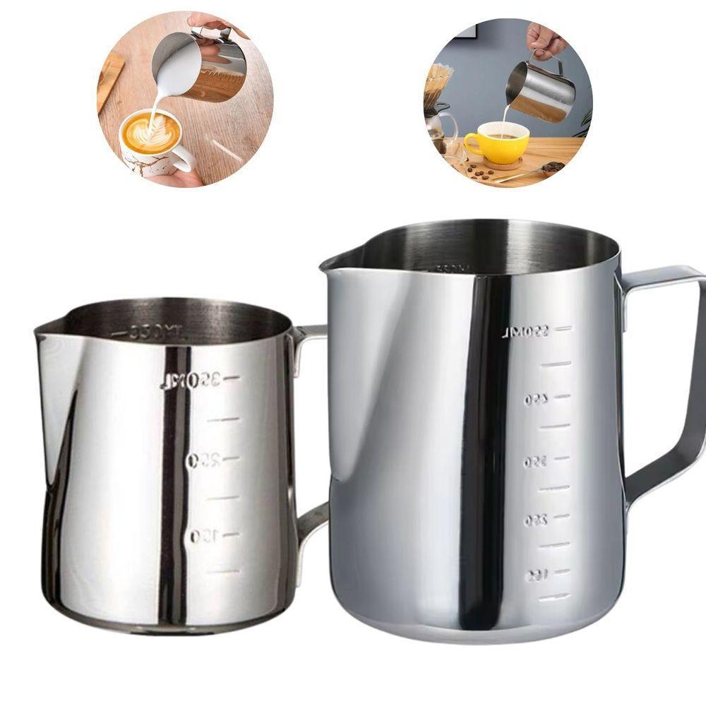 Kit 2 Jarras Barista Inox 350+600 Ml Café Leite Profissional - 1