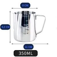 Kit 2 Jarras Barista Inox 350+600 Ml Café Leite Profissional - 2
